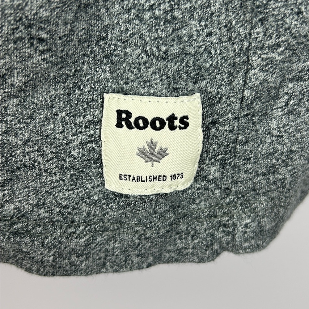 Roots Casual Tartan Plaid Beaver Short Sleeve Crew Neck Tee XL Heather Grey - Picture 9 of 11